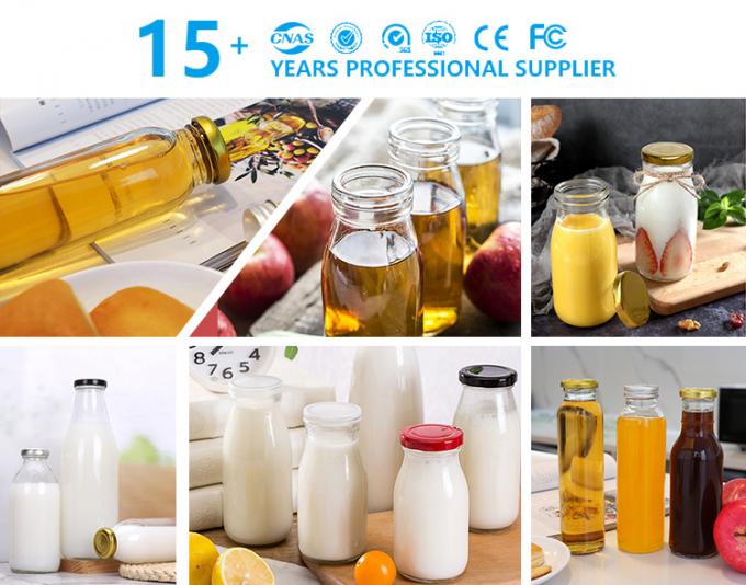Transparent Bulk Glass Juice Bottles 2 Oz 300ml for Soft Drink 0