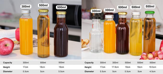 Transparent Bulk Glass Juice Bottles 2 Oz 300ml for Soft Drink 2