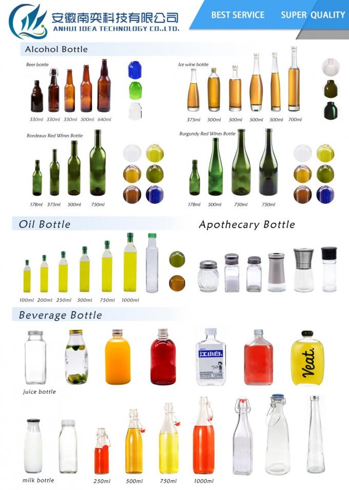 250ml 500ml Fancy Empty Glass Clear Juice Milk Bottle With Screw Cap 4