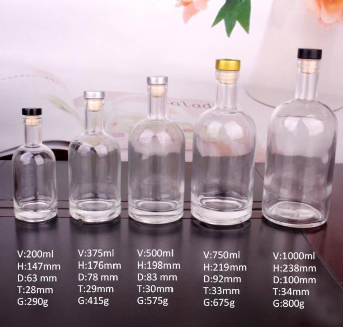 In Stock Promotional High Quality 750ml Glass Liquor Bottles 1