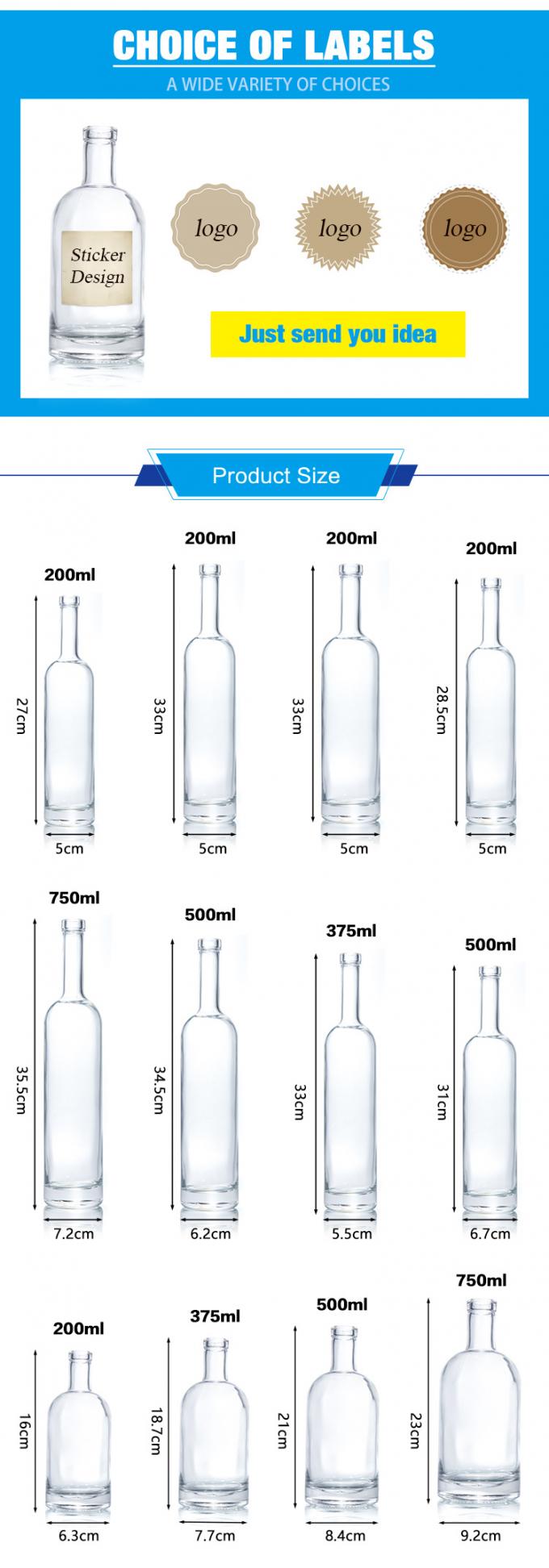 In Stock Promotional High Quality 750ml Glass Liquor Bottles 7