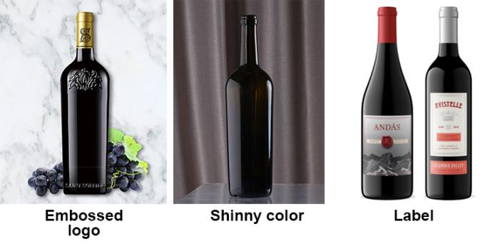 ODM Colored Glass Wine Bottle 500ml 700ml 750ml 1500ml 7