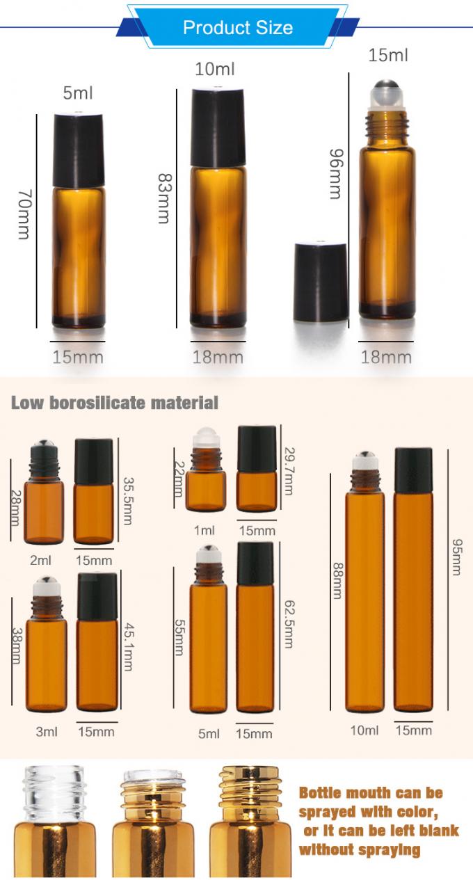 Perfume Serum 30ml Glass Roller Bottles In Bulk Silk Screen Printing 0