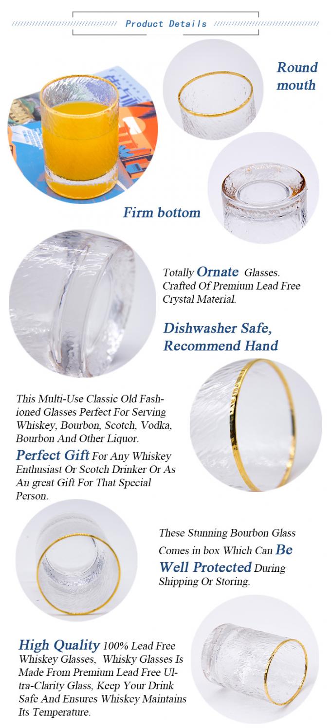 7oz 8oz Personalised Crystal Whisky Glass Tumbler With Gold Rim 1