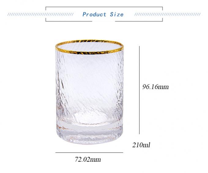 Custom Logo Espresso Shot Glasses Rock Whisky Negroni Glasses 210ml 0