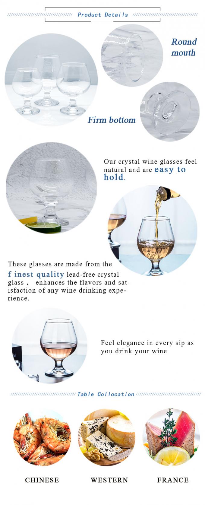 140ml Small Clear Brandy Goblet Glass crystal Drinking Beer Cup 1