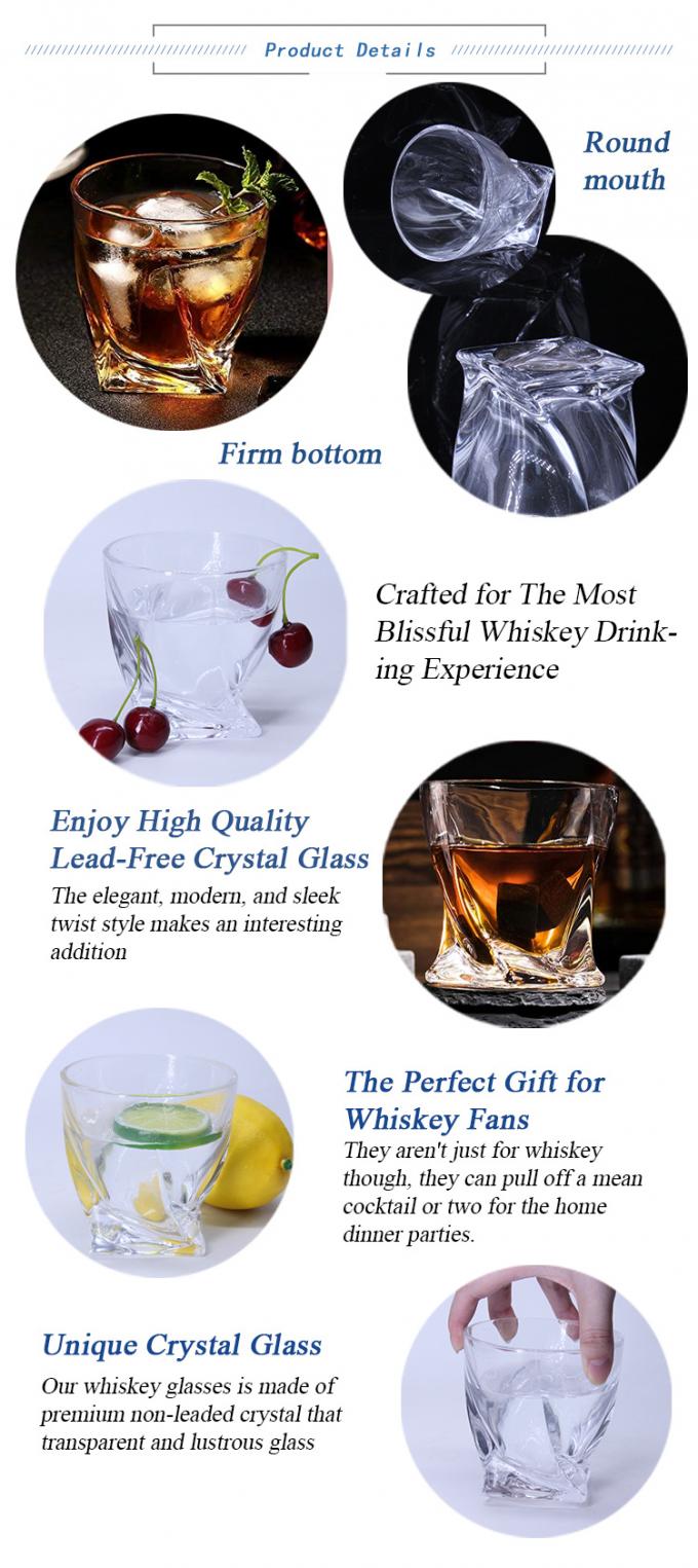 Customised Whisky Crystal Glass Cup 300ml For Wine Drinking 0