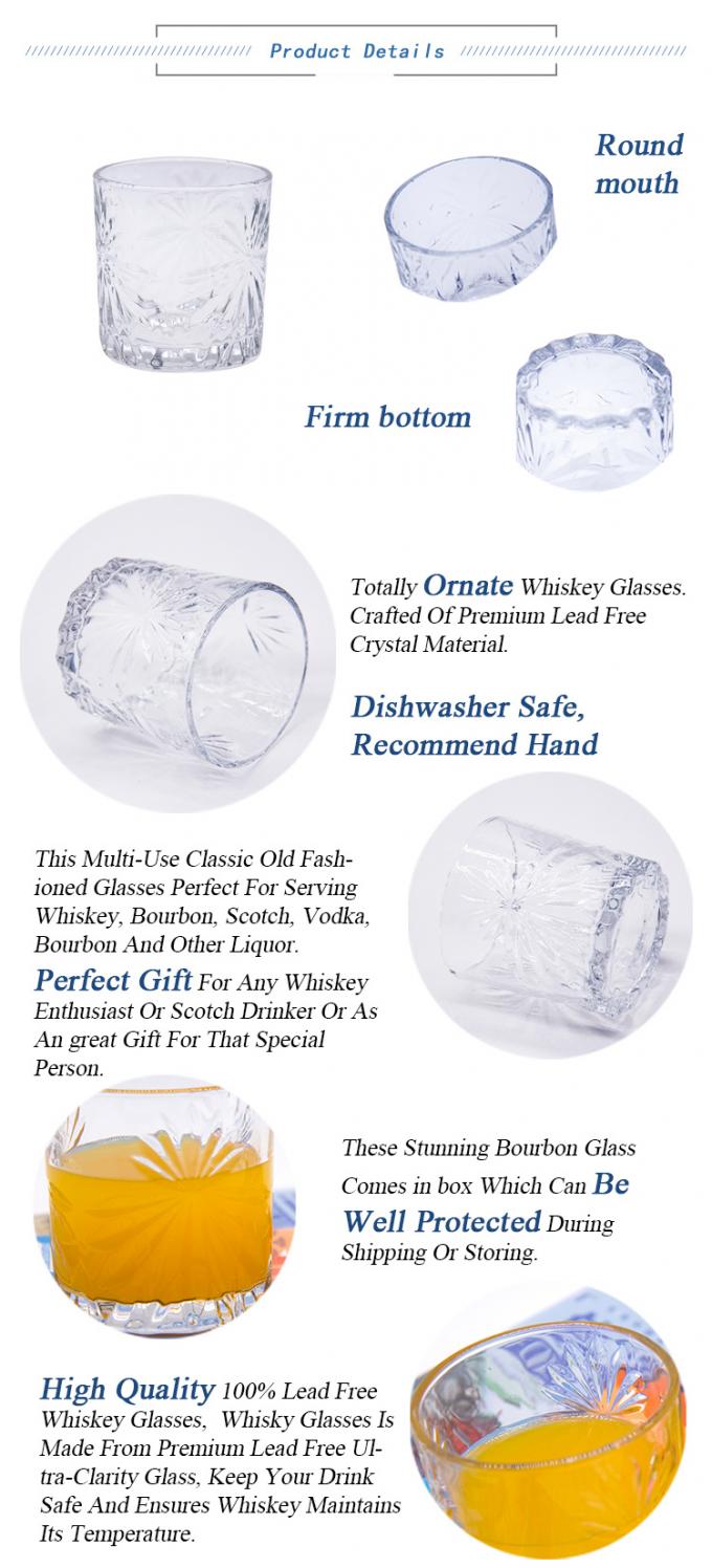 11oz 330ml Wholesale Sublimate Whisky Heavy Base Drinking Glass Cup for Party