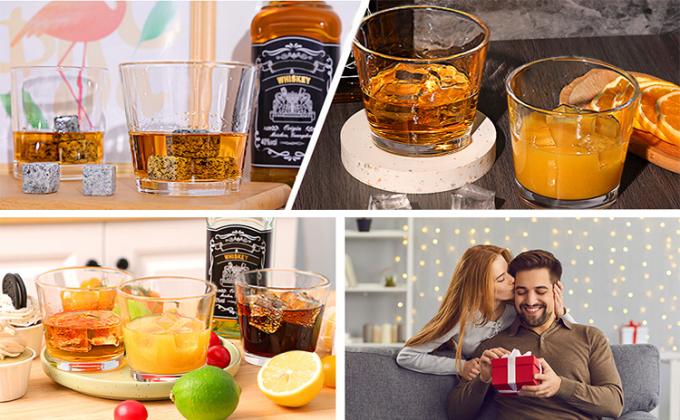 Japanese Style Transparent Thickened Whisky Glasses FUJI Mountain Rock Glass Cups