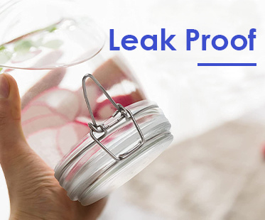 Customized Large Capacity Sealed  Jar Clear Empty Glass Jar With Clip Lid 100ml 200ml 2