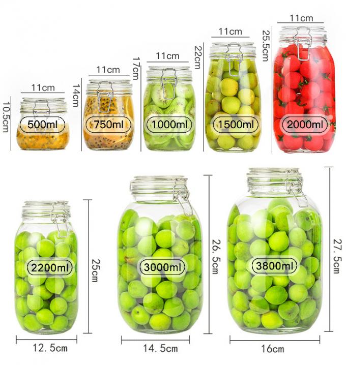 Glass Storage Jar High Quality Canning 4oz 8oz 10oz 12oz 16oz 25oz 32oz Glass Mason Jar 6