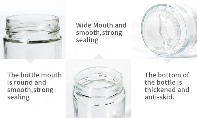 Food Factory Use 1Oz 4Oz 8Oz Round Shaped Clear Empty Storage Container Glass Jelly Jam Honey Sauce Jar 1