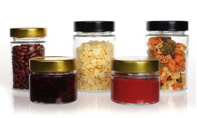 Food Factory Use 1Oz 4Oz 8Oz Round Shaped Clear Empty Storage Container Glass Jelly Jam Honey Sauce Jar 0