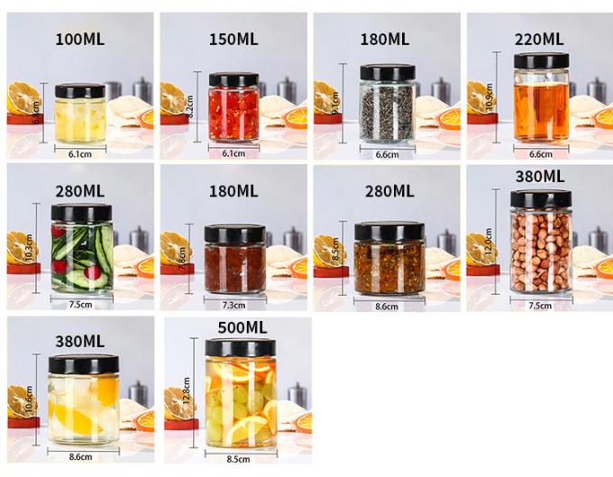 Pickle Spice Glass Storage Jars Food Container 500Ml 750ml With Bamboo Lids 3