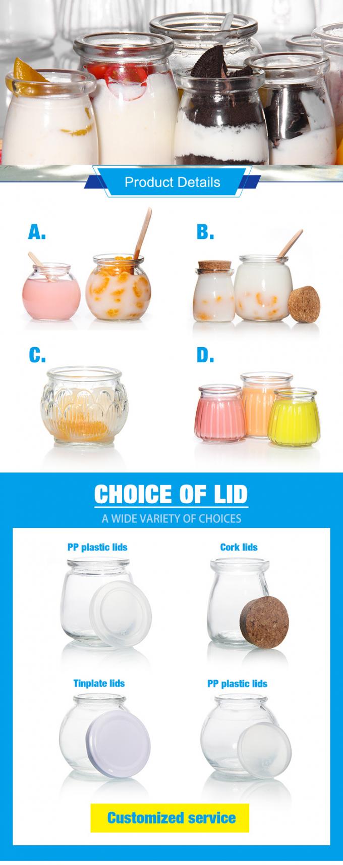 Free Sample Heart Embossed Multifunction Glass Pudding Jars For Pudding 0