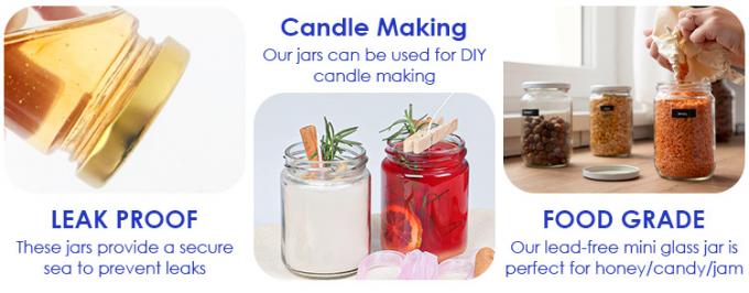 Customized Shape 250ml 300ml 400ml 500ml Hexagonal Shape Glass Honey Jars 4