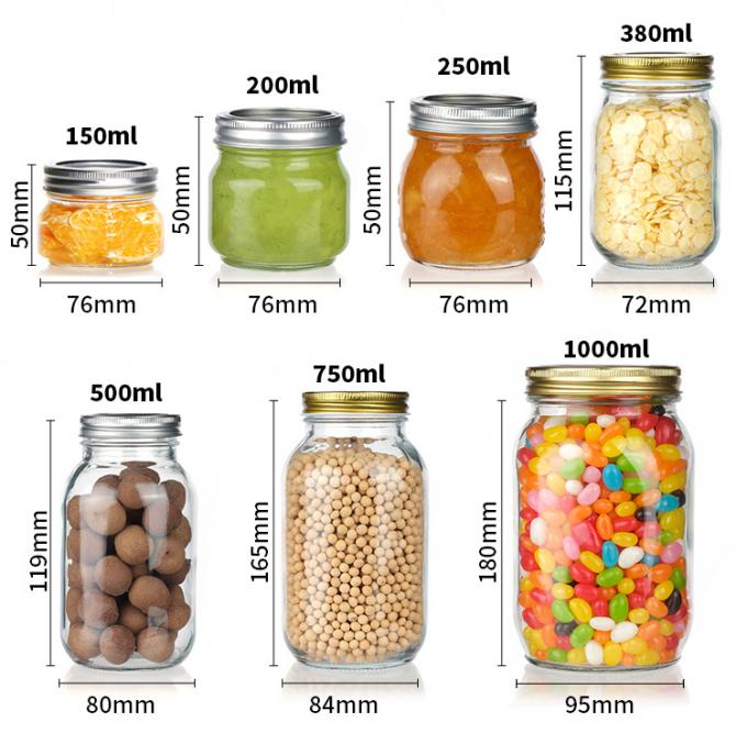 Factory Price Candy 16oz 32oz Frasco De Vidrio Spices Glass Jam Jar with Lids