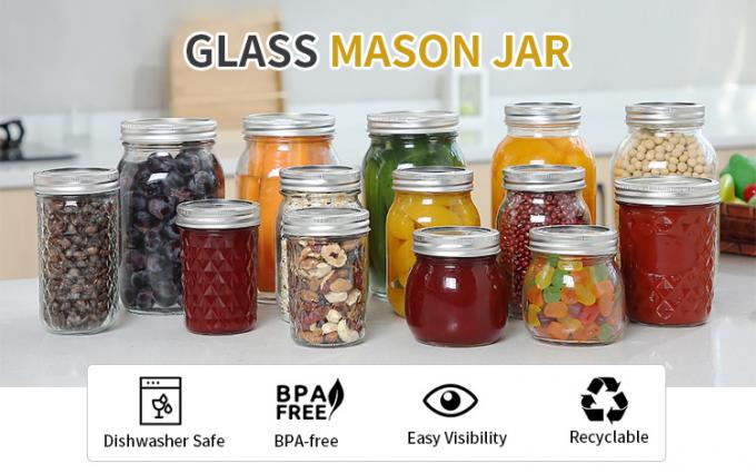 Bulk Glass Storage Jars 3 Oz 6oz 8oz 240ml For Jam Spice 0