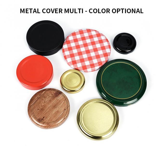 Empty Hexagon Storage Jar Glass kitchen Container with Metal Lids 3