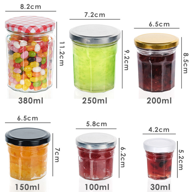 Factory Price Clear Food Packaging Storage Jar Multiple Sizes Round Glass Jar 1