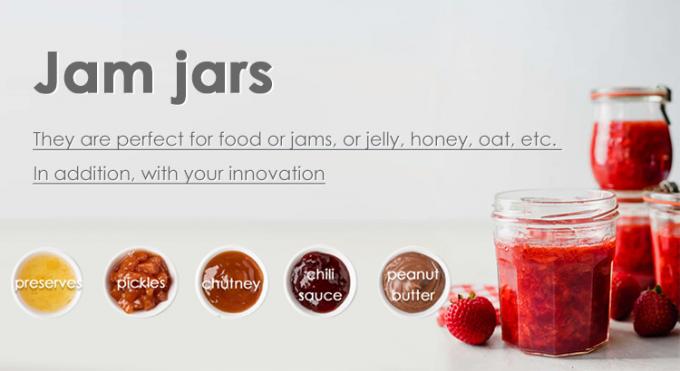 Factory Price Clear Food Packaging Storage Jar Multiple Sizes Round Glass Jar 0
