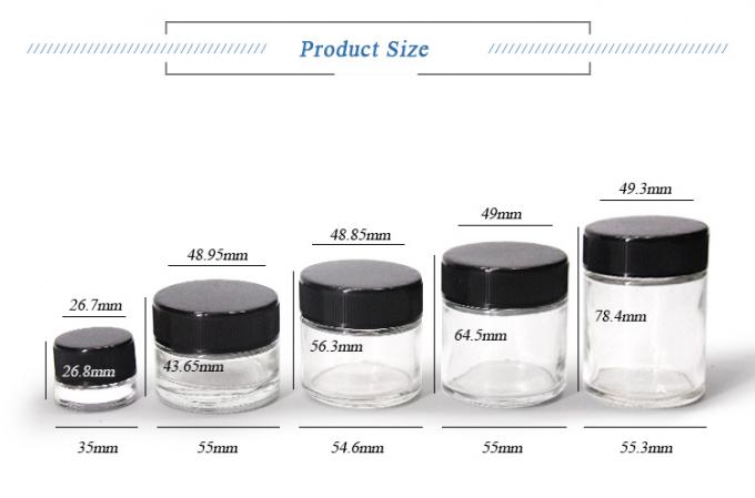 Clear Cosmetic Glass Jar 200ml Lotion Jars With Lids 1