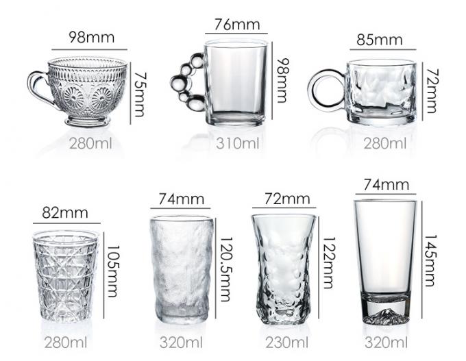 Coffee Milk Highball Tumbler Glasses Mug Tea Cups Recycled 2