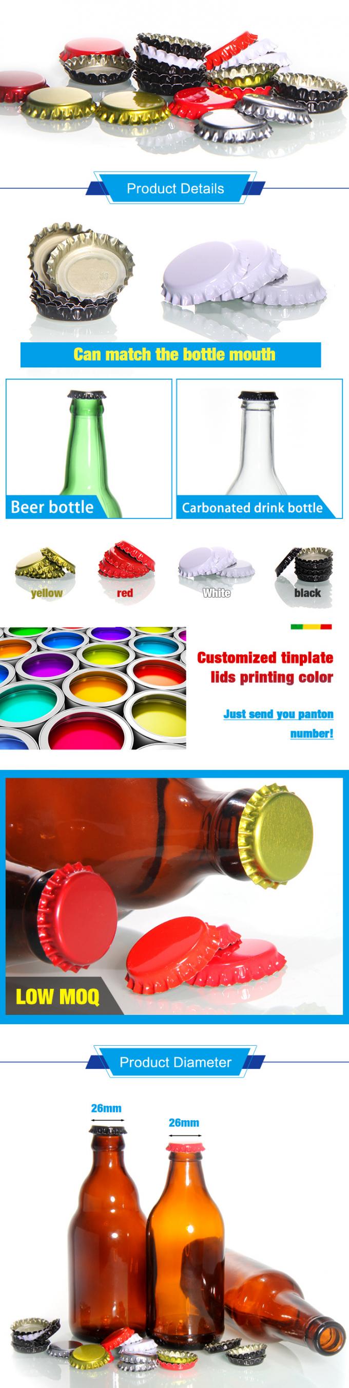                  Hot Sell 26mm Innovation Easy Open Ring Pull Ringtab Beer Beverage Bottle Crown Cap              0
