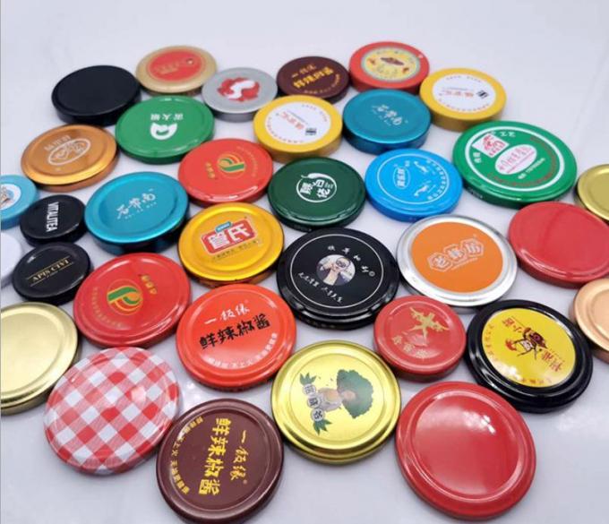 Gold 53mm 43mm Lug Cap Closure Lid For Tinplate Jar 5