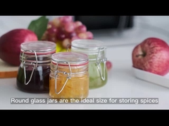 in Stock Round Glass Food Container for Kitchen Food Packaging