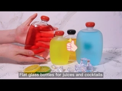Airtight Freezer Safe Juice Bottles Kombucha Glass Bottles Square