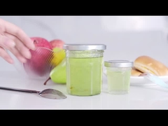 Mason Storage Glass Food Jars Square Glass Canisters 195ml