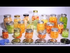 Round Wide Mouth Glass Jars 12oz Mason Jars For Household