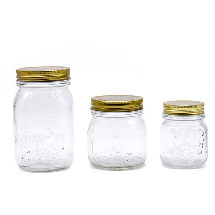 2oz 5oz 8oz 12oz Restaurant Bar Kitchen Jelly Wide Mouth Glass Mason Canning Jar with Lid