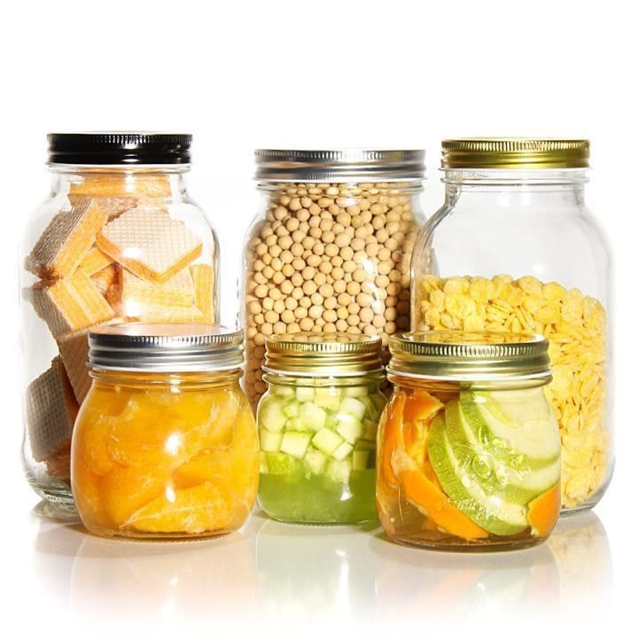 2oz 5oz 8oz 12oz Restaurant Bar Kitchen Jelly Wide Mouth Glass Mason Canning Jar with Lid