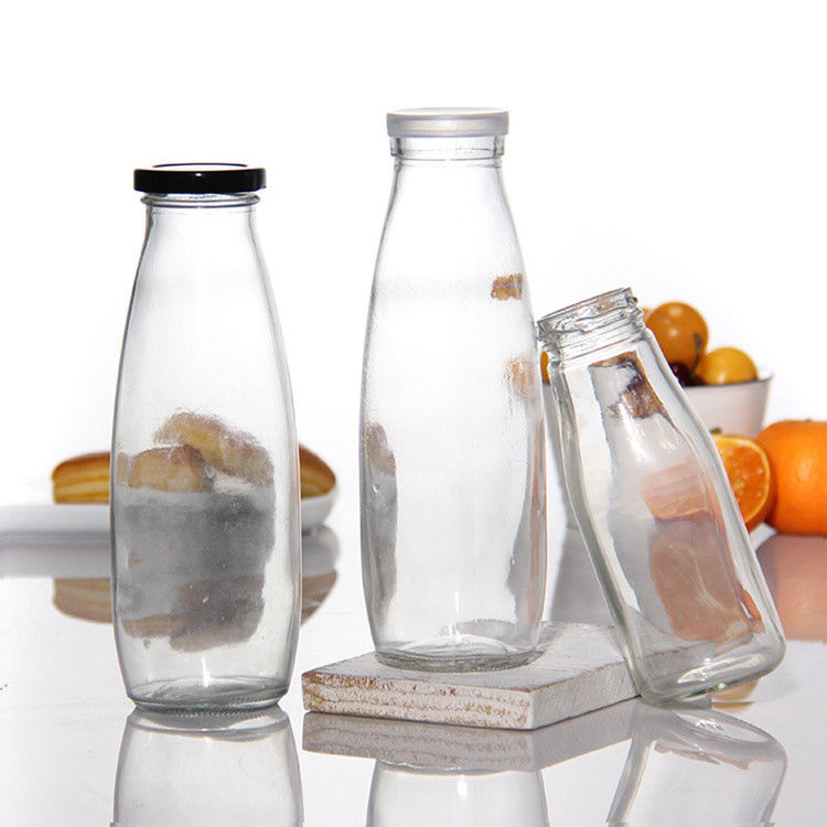                  High Quality 250ml 300ml 500ml 750ml 1L Glass Sauce Jar with Metal Lid with Plastic Lid             