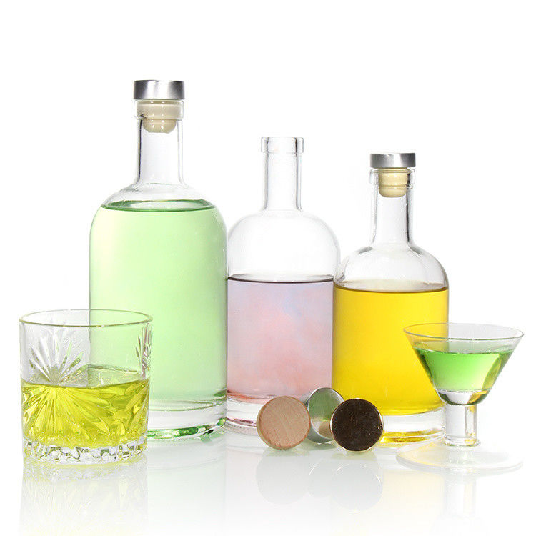 Inventory Glass Bottles Supplier 750ml Heavy Glass Liquor Bottles For Vodka Low-Priced