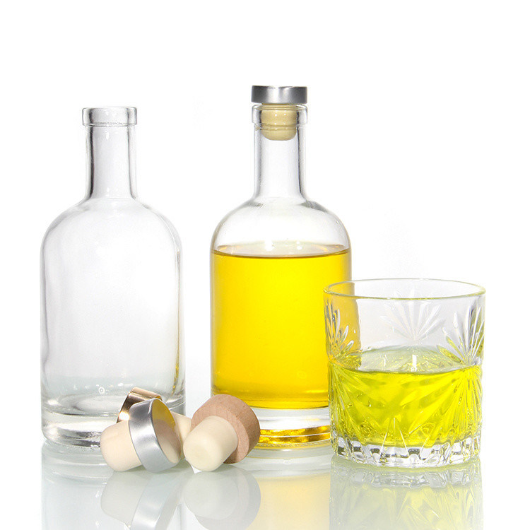 Tequila Super Flint Spirit Glass Liquor Bottles Bartop Cork 200ml