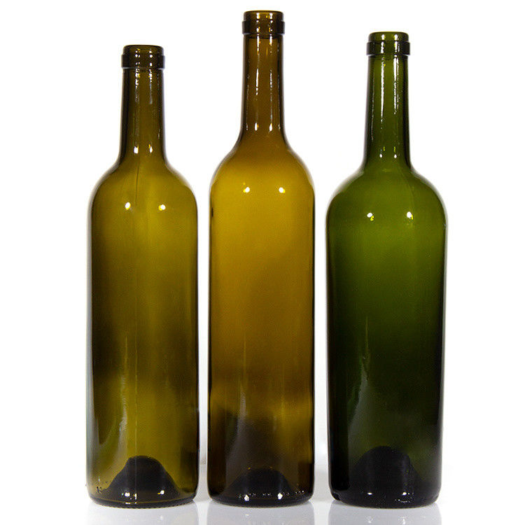 Luxury Manufacturers 375ml 750ml Red Wine Bottle Dark Green Empty Glass Bottles With Lids