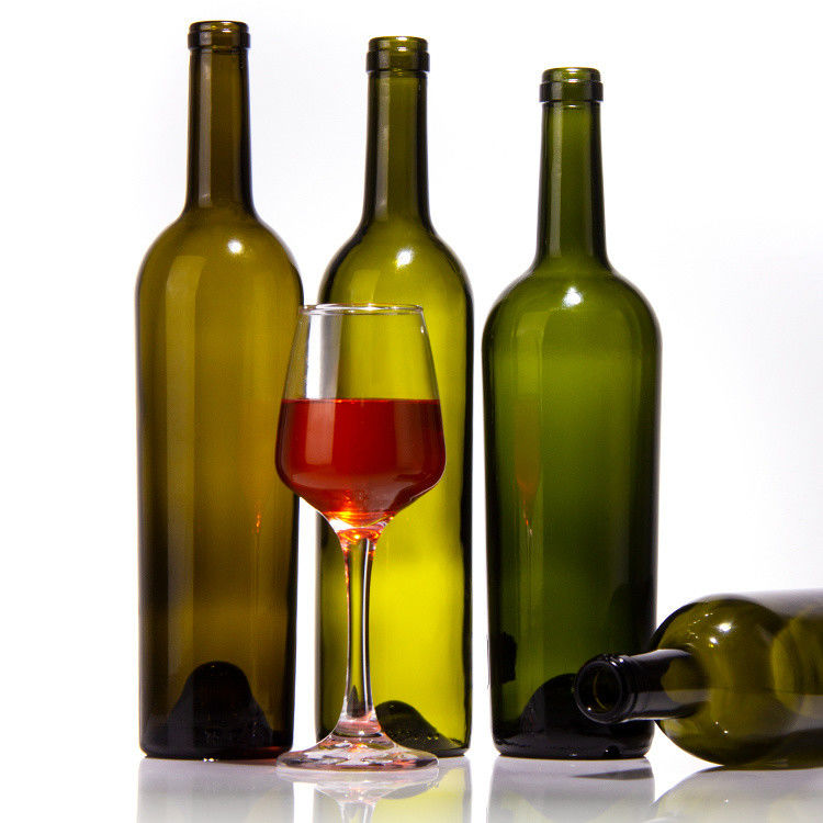 Factory Sell Dark Green Glass Bottles And Red Wine Glass Bottle With Airtight Lid