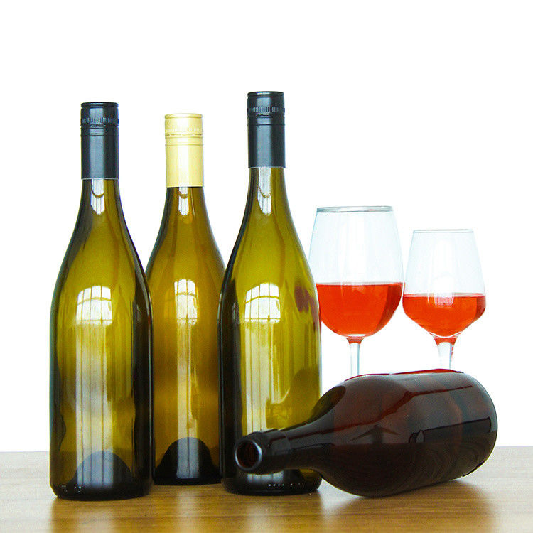 Empty 750ml Bordeaux Wine Glass Bottle With Wooden Cork Lid