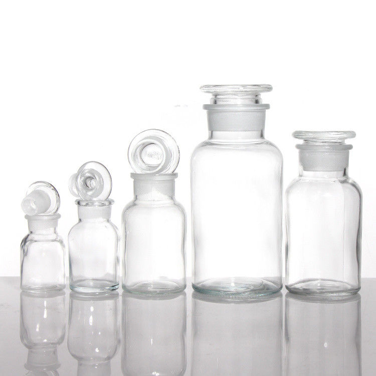 Wide Mouth Amber Glass Medicine Bottles Bulk For Pill Chemical Reagent 250ml 500ml