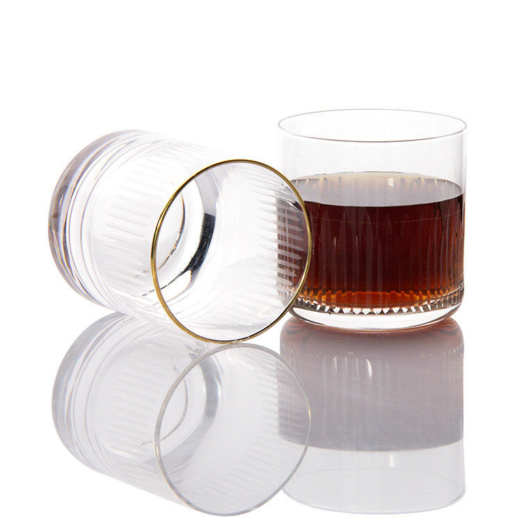 7.5oz Modern Drinking Glasses Engraved Whiskey Tumbler Crystal Cup For Drinking Bourbon