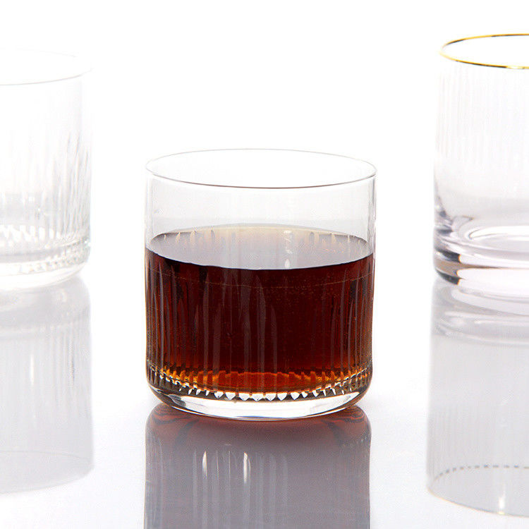 7.5oz Modern Drinking Glasses Engraved Whiskey Tumbler Crystal Cup For Drinking Bourbon