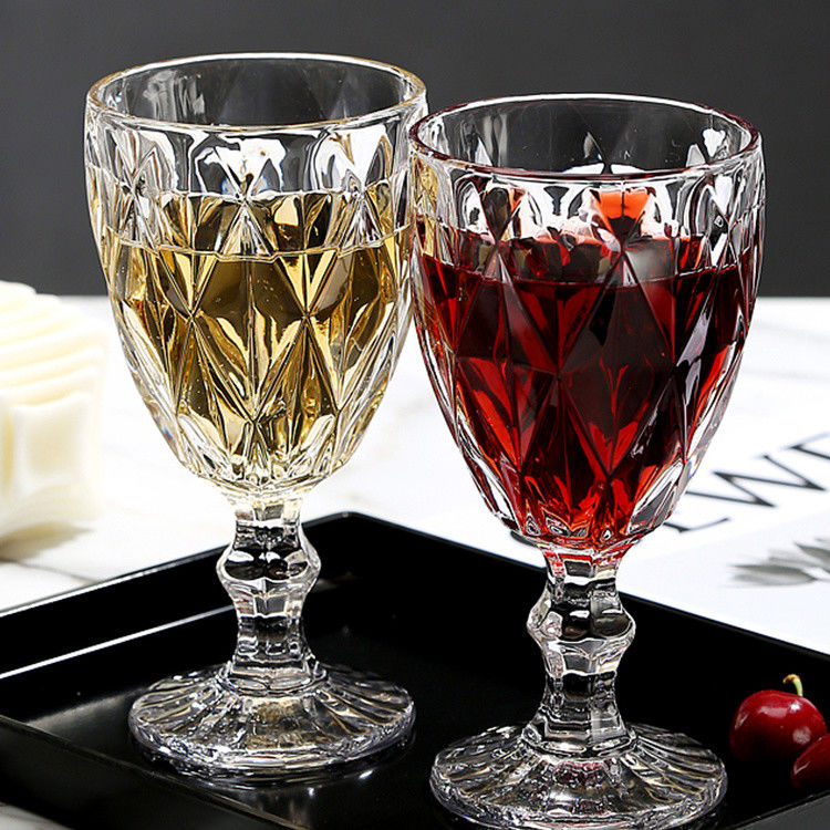 Vintage Cocktail Red Wine Glass Cups Christmas Wine Goblets Glassware 350ml
