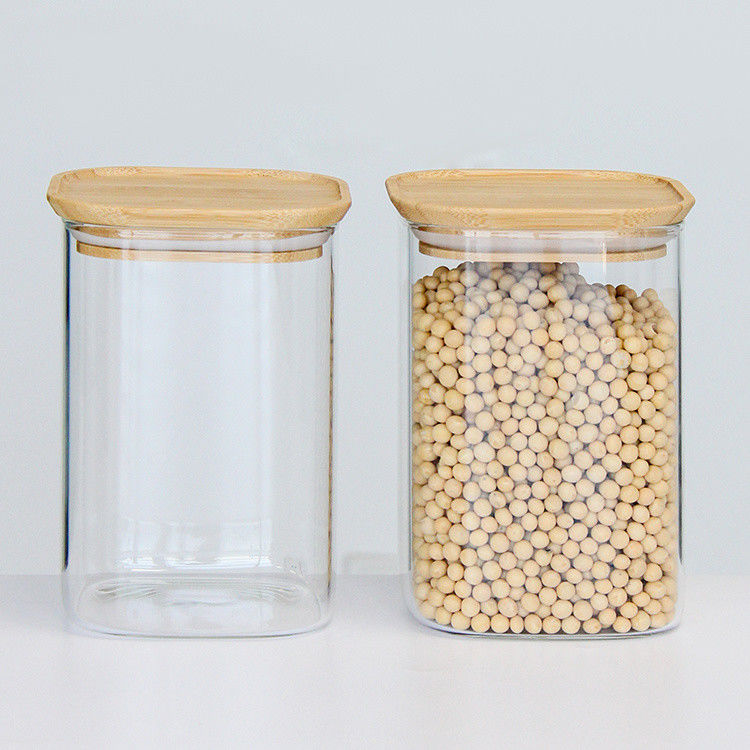 High Borosilicate Glass Jars 300ml Kitchen Canisters With Pantry Cork Lid
