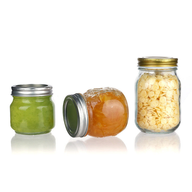 Low Price Round ShapeJar Clear Glass Mason Jar With Lid Storage Empty Glass Jar