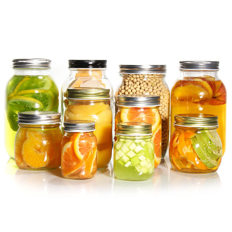 Restaurant Kitchen Bar Pint Glass Wide Mouth Glass Mason Canning Jar for Canning