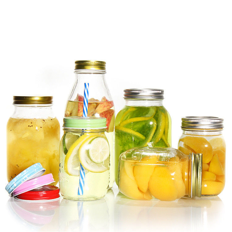 Restaurant Kitchen Bar Pint Glass Wide Mouth Glass Mason Canning Jar for Canning