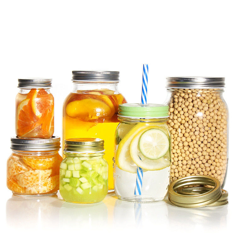 Restaurant Kitchen Bar Pint Glass Wide Mouth Glass Mason Canning Jar for Canning